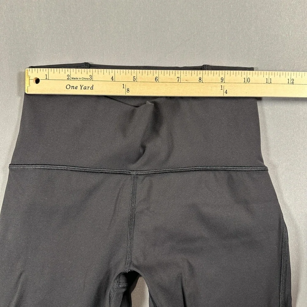 Lululemon Leggings Womens 4 Black High Rise Ankle Yoga Athletic Gym Stretch - Picture 6 of 9